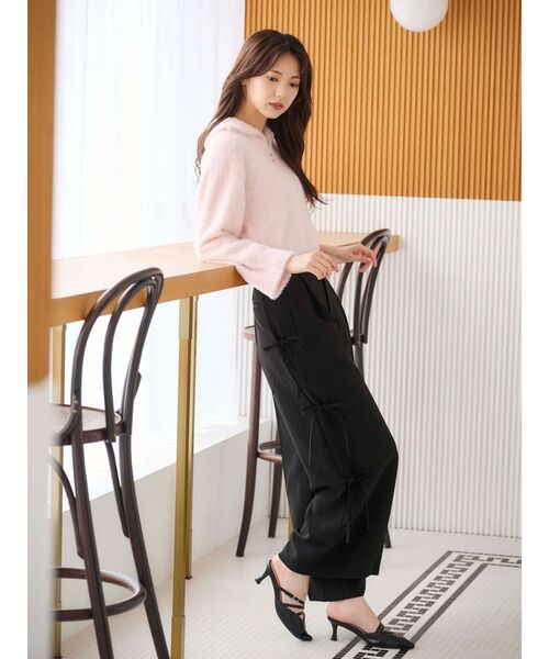 MERCURYDUO（マーキュリーデュオ）の「サイドリボンコルセットパンツ（その他パンツ・レディース・ブラック/ライトグレー・SMALL/MEDIUM）」の11枚目の写真