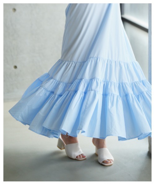 Sawa a la mode(サワアラモード)の「パフスリーブリボンティアードワンピース(ワンピース・レディース・ブラック/ピンク/ブルー・FREE)」の13枚目の写真