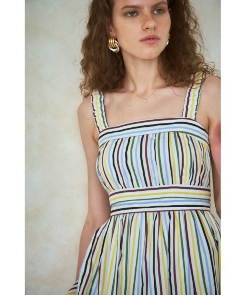 Estella.K(エステラケー)の「Hazel Dress タックティアードドレス(ワンピース・レディース・イエロー系その他/マルチ/ライトピンク/サックスブルー・FREE)」の17枚目の写真