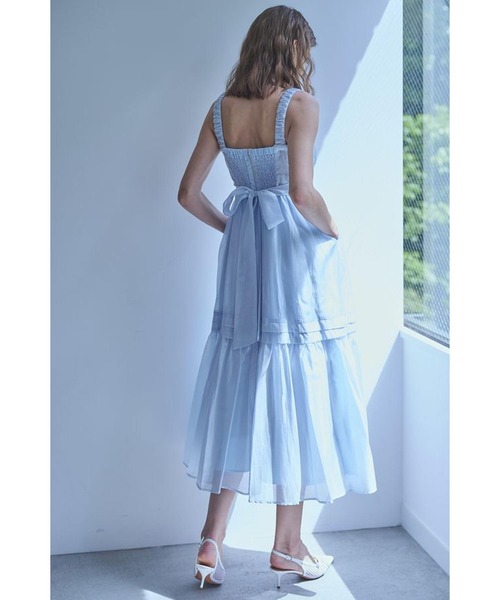 Estella.K(エステラケー)の「Hazel Dress タックティアードドレス(ワンピース・レディース・イエロー系その他/マルチ/ライトピンク/サックスブルー・FREE)」の22枚目の写真