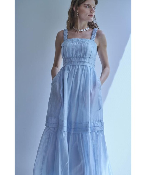 Estella.K(エステラケー)の「Hazel Dress タックティアードドレス(ワンピース・レディース・イエロー系その他/マルチ/ライトピンク/サックスブルー・FREE)」の21枚目の写真