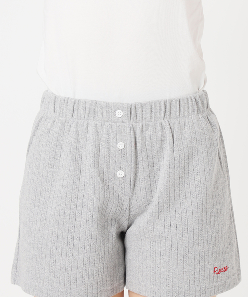 U by SPICK&SPAN（ユーバイスピックアンドスパン）の「PISCESS/パイシス Button Up One Mile Shorts（その他パンツ・レディース・レッド/ライトグレー・FREE）」の6枚目の写真