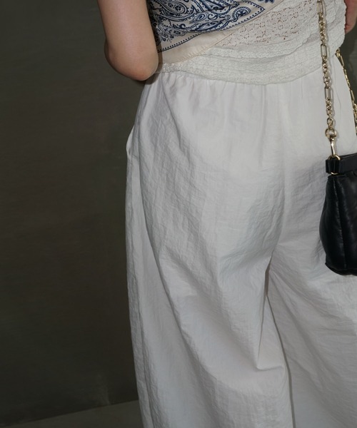 chuclla(チュクラ)の「テクスチャード ボリュームワイドパンツ chw25s085(その他パンツ・レディース・ダークグレー/ホワイト/ブラック・L/M)」の7枚目の写真