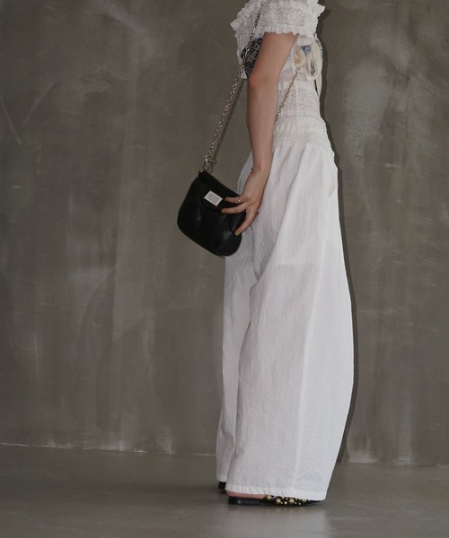 chuclla(チュクラ)の「テクスチャード ボリュームワイドパンツ chw25s085(その他パンツ・レディース・ダークグレー/ホワイト/ブラック・L/M)」の8枚目の写真