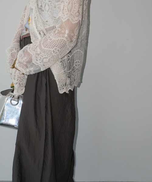 chuclla(チュクラ)の「テクスチャード ボリュームワイドパンツ chw25s085(その他パンツ・レディース・ダークグレー/ホワイト/ブラック・L/M)」の13枚目の写真