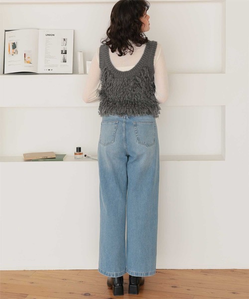 titivate（ティティベイト）の「ループデザインニットベスト（ベスト・レディース・アイボリー/チャコール/ベージュ・M/L）」の12枚目の写真