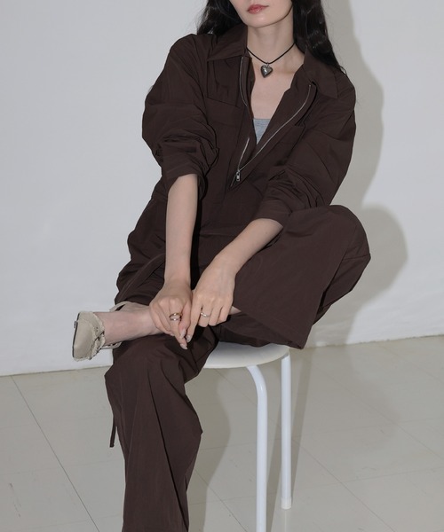 ナイロンジャンプスーツ（つなぎ/オールインワン）｜Mili