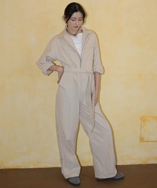 セール】ナイロンジャンプスーツ（つなぎ/オールインワン）｜Mili