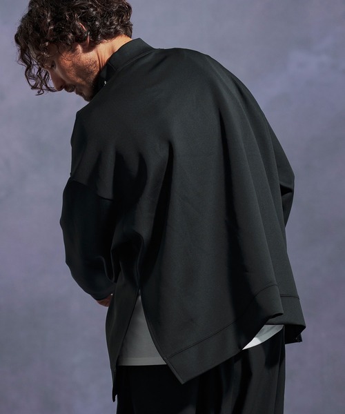 mlt5307-ルーズシルエットモックネックポンチカットソー