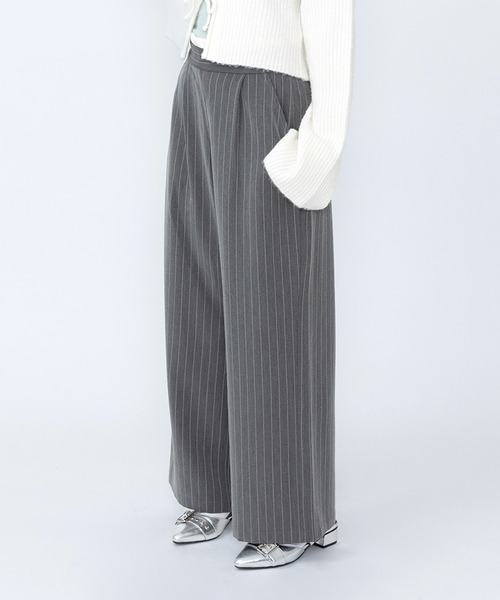 PUNYUS（プニュズ）の「ダブルウエストストライプパンツ（その他パンツ・レディース・グレー/ネイビー/ホワイト・1/2/3/4）」の7枚目の写真
