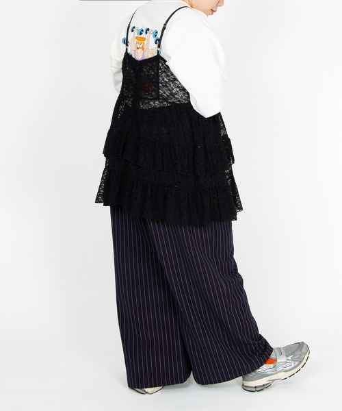 PUNYUS(プニュズ)の「ダブルウエストストライプパンツ(その他パンツ・レディース・グレー/ネイビー/ホワイト・1/2/3/4)」の6枚目の写真