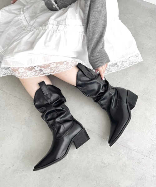 セール】スラウチーウエスタンブーツ（ブーツ）｜Loueme（ルエム）の