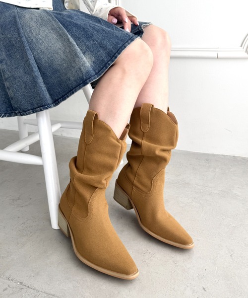 セール】スラウチーウエスタンブーツ（ブーツ）｜Loueme（ルエム）の