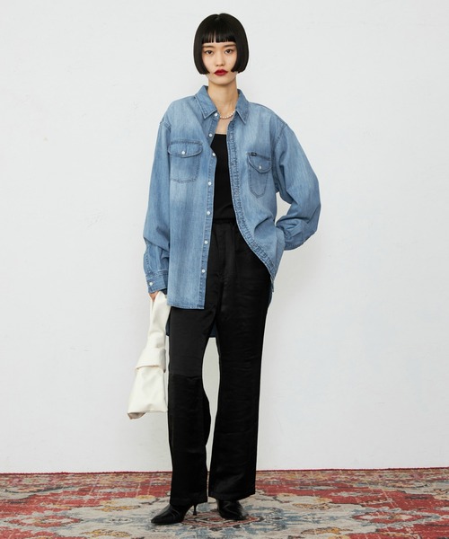 Lee/リー こなれデニムシャツ ゆるっとサイズ ライトオンスで着やすい