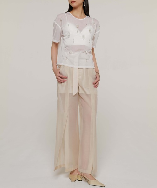 CROSS SLIT SHEER PANTS/クロススリットシアーパンツ（その他