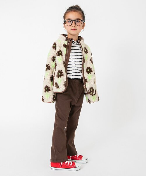 BREEZE（ブリーズ）の「【ジュニア対応】ジャガードテレコボーダーTシャツ（Tシャツ/カットソー・キッズ・ピンク/オフホワイト・80/90/100/110/120/130/140）」の7枚目の写真