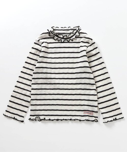 BREEZE（ブリーズ）の「【ジュニア対応】ジャガードテレコボーダーTシャツ（Tシャツ/カットソー・キッズ・ピンク/オフホワイト・80/90/100/110/120/130/140）」の13枚目の写真