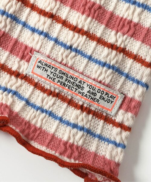 BREEZE（ブリーズ）の「【ジュニア対応】ジャガードテレコボーダーTシャツ（Tシャツ/カットソー・キッズ・ピンク/オフホワイト・80/90/100/110/120/130/140）」の4枚目の写真