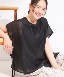 SHOO・LA・RUE（シューラルー）の「【洗える/S-LL】上品なシアー感 レイヤード風トップス（シャツ/ブラウス・レディース）」
