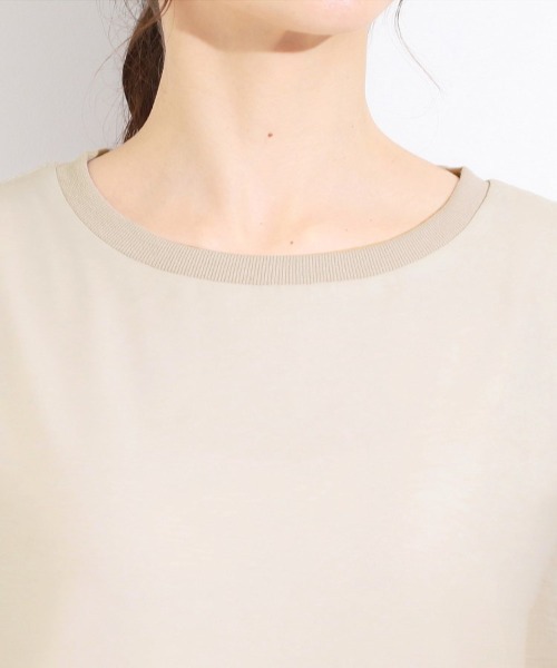 SHOO・LA・RUE（シューラルー）の「【洗える/S-LL】上品なシアー感 レイヤード風トップス（シャツ/ブラウス・レディース・ブラック/ナチュラル/グリーン系・04/03/02/01）」の18枚目の写真
