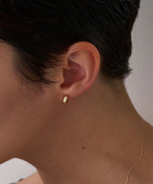 JUPITER(ジュピター)の「【K10】パフィーフープイヤリング/金属アレルギー対応 ニッケルフリー<動画あり>(イヤリング・レディース・ゴールド/シルバー・FREE)」の1枚目の写真