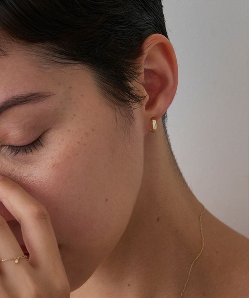 JUPITER(ジュピター)の「【K10】パフィーフープイヤリング/金属アレルギー対応 ニッケルフリー<動画あり>(イヤリング・レディース・ゴールド/シルバー・FREE)」の8枚目の写真