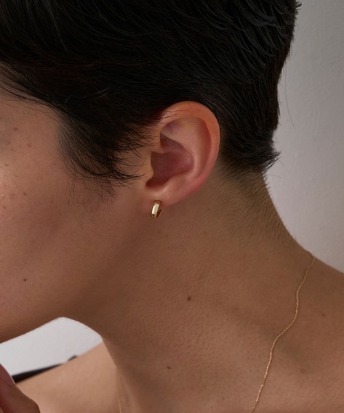 JUPITER(ジュピター)の「【K10】パフィーフープイヤリング/金属アレルギー対応 ニッケルフリー<動画あり>(イヤリング・レディース・ゴールド/シルバー・FREE)」の9枚目の写真