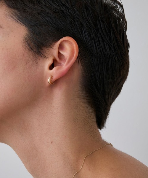 JUPITER(ジュピター)の「【K10】パフィーフープイヤリング/金属アレルギー対応 ニッケルフリー<動画あり>(イヤリング・レディース・ゴールド/シルバー・FREE)」の10枚目の写真