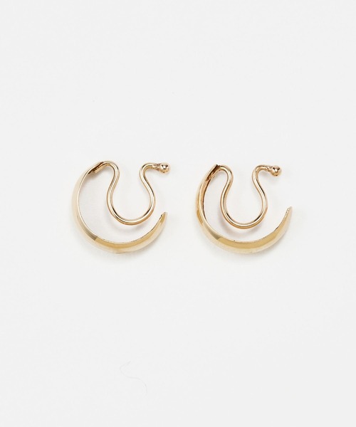 JUPITER(ジュピター)の「【K10】パフィーフープイヤリング/金属アレルギー対応 ニッケルフリー<動画あり>(イヤリング・レディース・ゴールド/シルバー・FREE)」の11枚目の写真