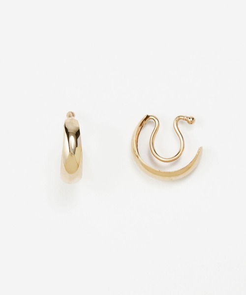 JUPITER(ジュピター)の「【K10】パフィーフープイヤリング/金属アレルギー対応 ニッケルフリー<動画あり>(イヤリング・レディース・ゴールド/シルバー・FREE)」の12枚目の写真