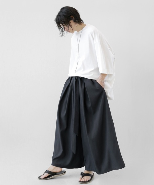 minsobi（ミンソビ）の「タックストラップワイドパンツ（その他パンツ・メンズ・ダークネイビー/ベージュ・FREE）」の19枚目の写真