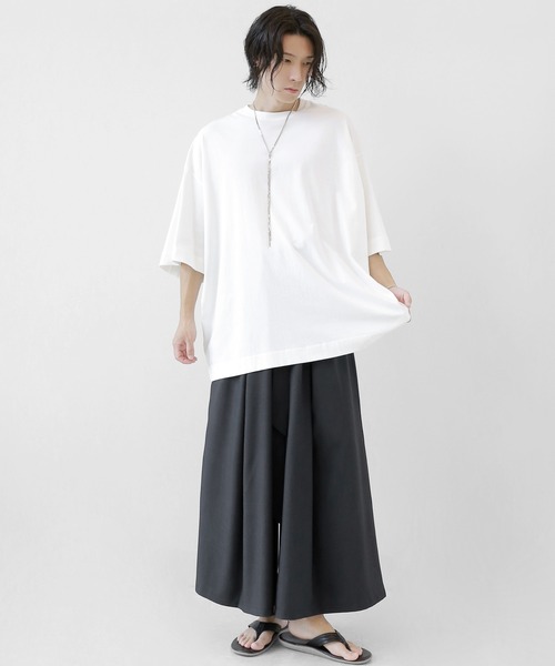 minsobi（ミンソビ）の「タックストラップワイドパンツ（その他パンツ・メンズ・ダークネイビー/ベージュ・FREE）」の21枚目の写真