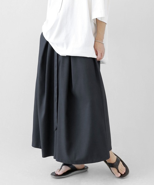 minsobi（ミンソビ）の「タックストラップワイドパンツ（その他パンツ・メンズ・ダークネイビー/ベージュ・FREE）」の10枚目の写真