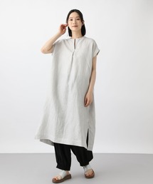 新品 Natural by studio CLIP 綿麻デニムコートワンピース erikaさんコラボ】リネンデニムコートワンピース