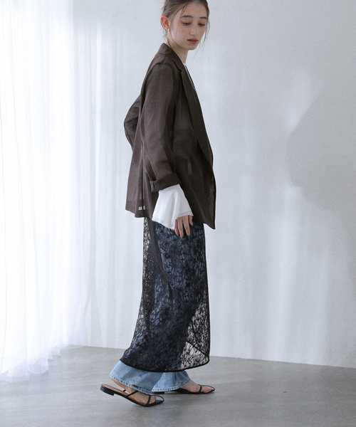 LaTotalite 【洗える】ウォッシャブルシアージャケット　ブラック　38 洗える】ウォッシャブルシアージャケット（テーラードジャケット