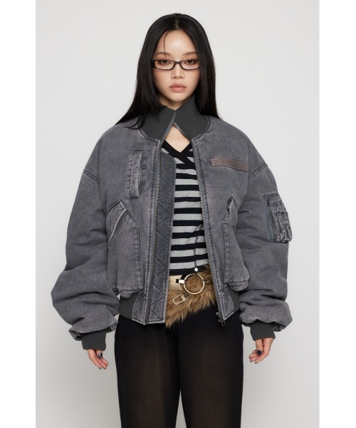 Laguagem BIG POCKET COTTON MA-1レディースタグ付き LAGUA GEM ma1 ma-1 BIG POCKET COTTON MA-1 レディース : ZOZOTOWN