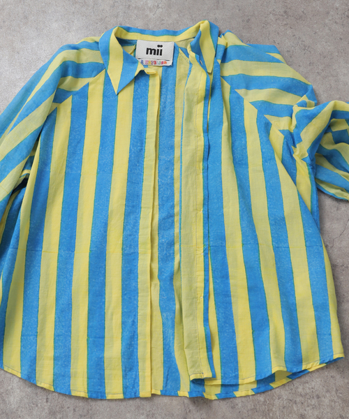 mii(ミー)の「【Mii / ミイ】LONG SLEEVE RAGLAN TUNIC(シャツ/ブラウス・レディース・ブルー・FREE)」の5枚目の写真
