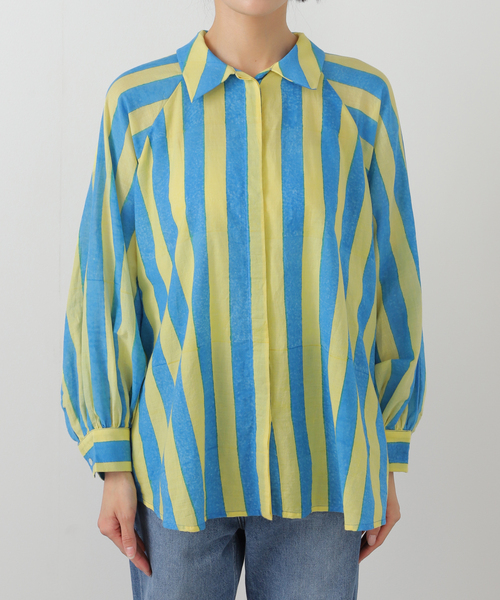 mii(ミー)の「【Mii / ミイ】LONG SLEEVE RAGLAN TUNIC(シャツ/ブラウス・レディース・ブルー・FREE)」の10枚目の写真