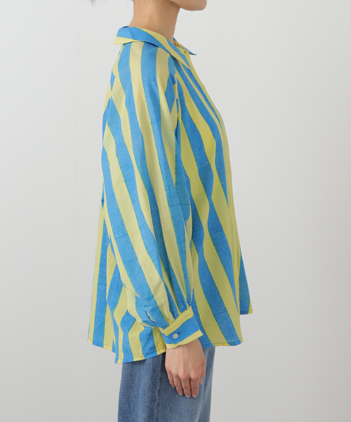 mii(ミー)の「【Mii / ミイ】LONG SLEEVE RAGLAN TUNIC(シャツ/ブラウス・レディース・ブルー・FREE)」の13枚目の写真