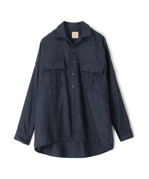 美品 GUY ROVER 2ポケット ソリッド シャツブルゾン 長袖　黒 Brilla per il gusto ブルゾン アウター GUY ROVER / 2ポケット