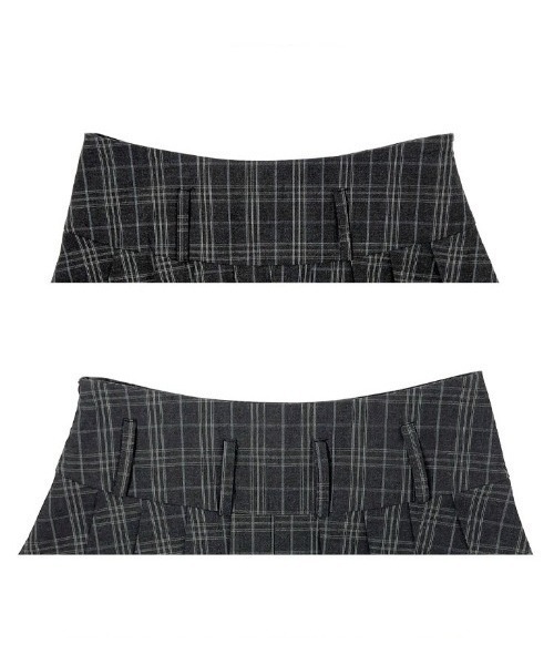 anyonemore(エニワンモア)の「ベルト付きチェックミニプリーツスカート(スカート・レディース・チャコール・LARGE/MEDIUM)」の16枚目の写真