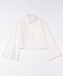 Uenui（ウニュイ）の「sleeve ribbon cropped shirt（その他トップス）」