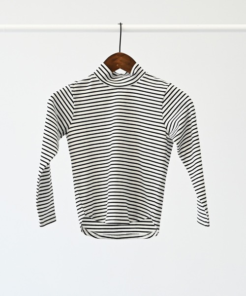 undeny.(アンディニ-)の「undeny/アンディニー ボーダープチハイネック L/S Tシャツ(Tシャツ/カットソー・キッズ・ブラック/ブラック系その他2・M/L/XL)」の7枚目の写真