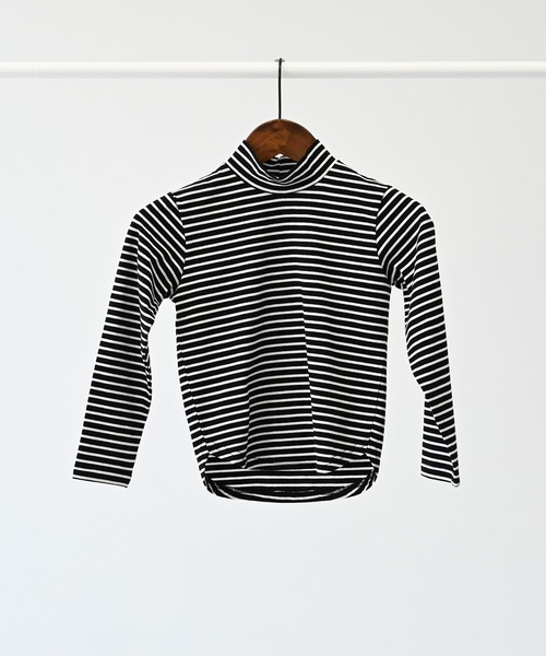 undeny.(アンディニ-)の「undeny/アンディニー ボーダープチハイネック L/S Tシャツ(Tシャツ/カットソー・キッズ・ブラック/ブラック系その他2・M/L/XL)」の8枚目の写真