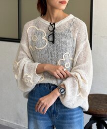 CPCM | コード刺繍透かし編みニット(ニット/セーター)