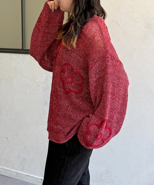 コード刺繍透かし編みニット（ニット/セーター）｜CPCM