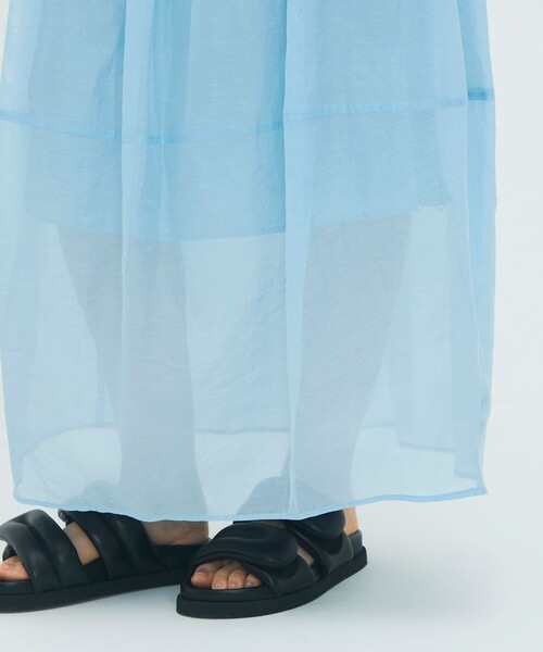 caban（キャバン）の「コットンシルクオーガンジー ロングスカート（スカート・レディース・ライトブルー/ネイビー・S/XS）」の5枚目の写真