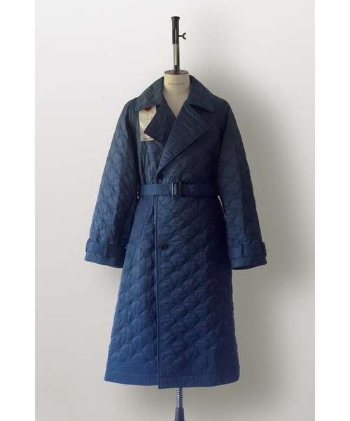 SHINYAKOZUKA（シンヤコヅカ）の「TRENCH WITH KAPOK KNOT（トレンチコート・メンズ・ネイビー/ブラック・MEDIUM/LARGE/SMALL）」の6枚目の写真