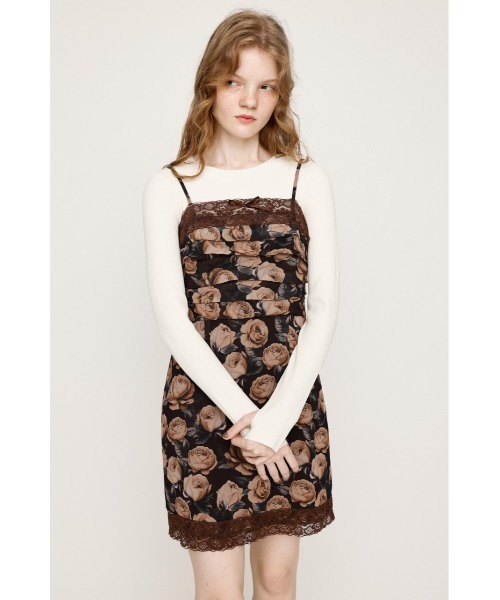 ワンピース S lace up camisole dress theredthread THEREDTHREAD / ザレッドスレッド】S lace up camisole dress