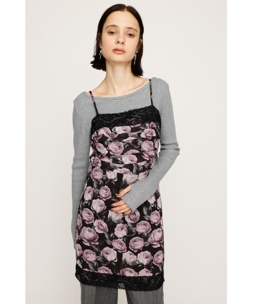 FLOWER LACE CAMI S/OP フラワーレース キャミ ショート